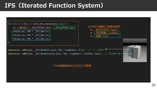 IFSによるモデリングのGLSLのコード