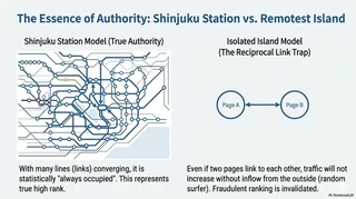 Shinjuku and remote islands analogy