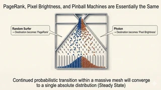 PageRank and pixel radiance are both like a pinball machine